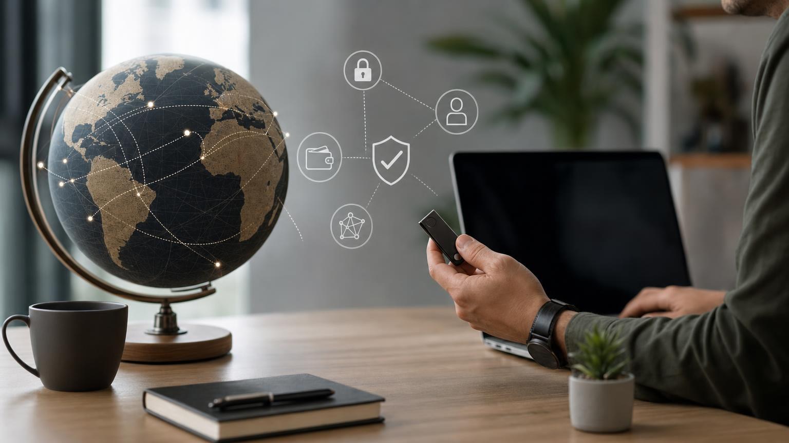 Remetente e destinatário conferindo rede, endereço, valor e estado de uma transferência internacional com criptomoedas